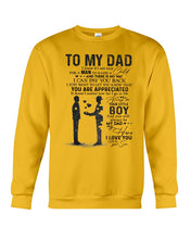 Load image into Gallery viewer, Giving For Dad Let You Know You're Appreciated Custom Design Sweatshirt