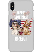 Load image into Gallery viewer, Keep America Great Yorkshire Terrier Gift For Dog Lovers Phone case