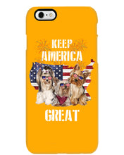Load image into Gallery viewer, Keep America Great Yorkshire Terrier Gift For Dog Lovers Phone case
