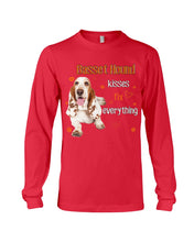 Load image into Gallery viewer, Basset Hound Kisses Fix Everything Gift For Dog Lovers Unisex Long Sleeve
