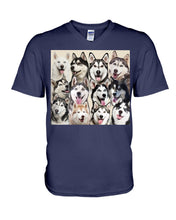 Load image into Gallery viewer, Many Love Husky Siberian On Phone Case Gift For Husky Lovers Guys V-Neck