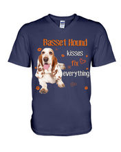 Load image into Gallery viewer, Basset Hound Kisses Fix Everything Gift For Dog Lovers Guys V-Neck
