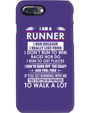 Load image into Gallery viewer, I Am A Runner I Run Because I Really Like Food Custom Design Phone case