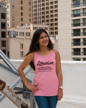 Load image into Gallery viewer, Librarian Keeper Of Books Guardian Of Knowledge Custom Design Ladies Flowy Tank