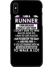 Load image into Gallery viewer, I Am A Runner I Run Because I Really Like Food Custom Design Phone case