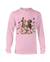 Load image into Gallery viewer, Gift For Dog LoversChesapeake Bay Retriever With Peonies Unisex Long Sleeve