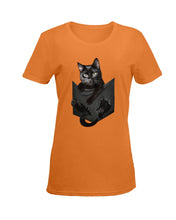 Load image into Gallery viewer, Cat In Your Front Pocket Perfect Gift For Friends Who Loves Cat Ladies Tee