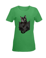 Load image into Gallery viewer, Cat In Your Front Pocket Perfect Gift For Friends Who Loves Cat Ladies Tee