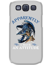 Load image into Gallery viewer, Apparently I Have An Attitude Blue Dragon Phone case