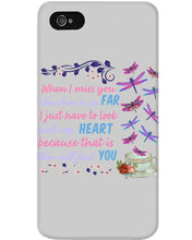 Load image into Gallery viewer, Butterflies When I Miss You I Just Have To Look Inside My Heart Gift For Lover Phone case