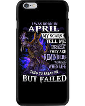Load image into Gallery viewer, I Was Born In April My Scars Tell Me A Story Trending Phone case
