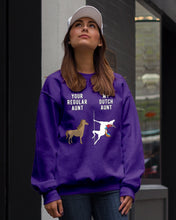 Load image into Gallery viewer, Funny Unicorn Difference Between Your Regular Aunt And My Dutch Aunt Sweatshirt