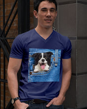 Load image into Gallery viewer, Border Collie In Denim Pocket Gift For Dog Lovers Guys V-Neck