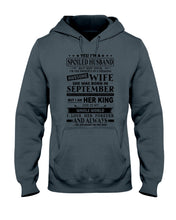 Load image into Gallery viewer, Gift For Husband I'm The Property Of A Freaking Awesome Wife Who Was Born In September Hoodie