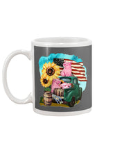 Load image into Gallery viewer, Black Phone Case With Pig Sunflower Gift For Pig Lovers Mug