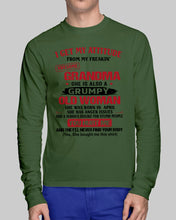 Load image into Gallery viewer, I Get My Attitude From My Freakin' Awesome Grandma Who Was Born In April Unisex Long Sleeve