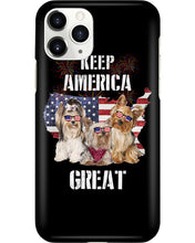 Load image into Gallery viewer, Keep America Great Yorkshire Terrier Gift For Dog Lovers Phone case