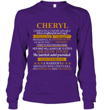 Load image into Gallery viewer, Cheryl Custom Name Gift A Warrior's Mentality With A Poet's Soul Unisex Long Sleeve