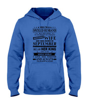 Load image into Gallery viewer, Gift For Husband I'm The Property Of A Freaking Awesome Wife Who Was Born In September Hoodie