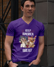 Load image into Gallery viewer, Keep America Great Yorkshire Terrier Gift For Dog Lovers Guys V-Neck