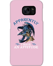 Load image into Gallery viewer, Apparently I Have An Attitude Blue Dragon Phone case