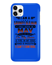 Load image into Gallery viewer, I'm A Grumpy Old Man I Was Born In May With My Heart Phone case