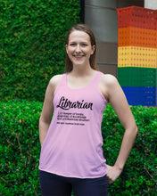Load image into Gallery viewer, Librarian Keeper Of Books Guardian Of Knowledge Custom Design Ladies Flowy Tank