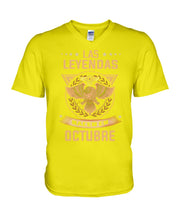 Load image into Gallery viewer, Birthday Meaningful Gift Las Levendas Nacen En Octubre Guys V-Neck