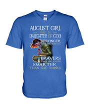 Load image into Gallery viewer, August Girl Daughter Of God Meaningful Gift For Women Guys V-Neck