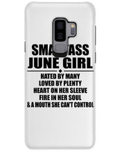 Load image into Gallery viewer, Birthday Gift For Smartass June GirlHeart On Her Sleeve Phone case