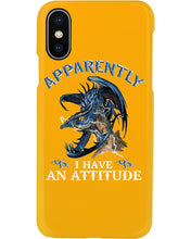 Load image into Gallery viewer, Apparently I Have An Attitude Blue Dragon Phone case