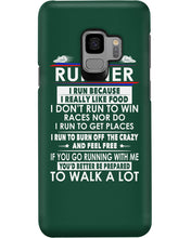 Load image into Gallery viewer, I Am A Runner I Run Because I Really Like Food Custom Design Phone case