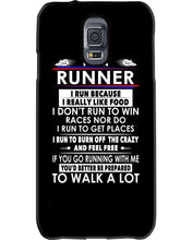 Load image into Gallery viewer, I Am A Runner I Run Because I Really Like Food Custom Design Phone case