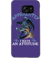 Load image into Gallery viewer, Apparently I Have An Attitude Blue Dragon Phone case