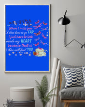 Load image into Gallery viewer, Butterflies When I Miss You I Just Have To Look Inside My Heart Gift For Lover Vertical Poster