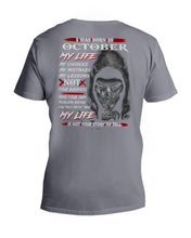 Load image into Gallery viewer, I Was Born In October My Life My Choices My Mistakes My Lessons Guys V-Neck