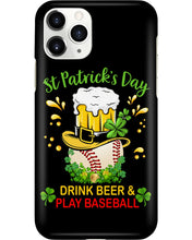 Load image into Gallery viewer, Baseball Drink Beer Day St Patrick's Day Gift For Baseball Lovers Phone case
