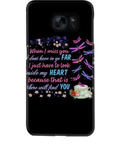 Load image into Gallery viewer, Butterflies When I Miss You I Just Have To Look Inside My Heart Gift For Lover Phone case