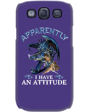 Load image into Gallery viewer, Apparently I Have An Attitude Blue Dragon Phone case