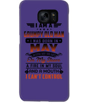 Load image into Gallery viewer, I'm A Grumpy Old Man I Was Born In May With My Heart Phone case