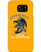 Load image into Gallery viewer, Apparently I Have An Attitude Blue Dragon Phone case