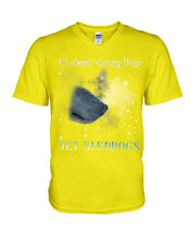 Load image into Gallery viewer, Jet Sleddogs All About Strong Dogs Pink Background Gift For Dog Lovers Guys V-Neck