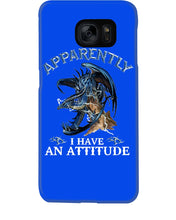 Load image into Gallery viewer, Apparently I Have An Attitude Blue Dragon Phone case