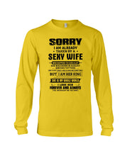 Load image into Gallery viewer, Gift For Husband Taken By An August Sexy Wife Who Happens To Cuss A Lot Unisex Long Sleeve