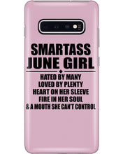 Load image into Gallery viewer, Birthday Gift For Smartass June GirlHeart On Her Sleeve Phone case