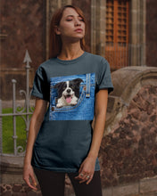 Load image into Gallery viewer, Border Collie In Denim Pocket Gift For Dog Lovers Guys Tee