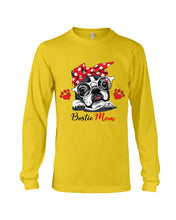Load image into Gallery viewer, Boston Terrier With White Glasses Love Mom Gift For Dog Lovers Unisex Long Sleeve