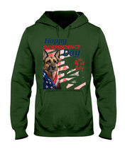 Load image into Gallery viewer, German Shepherd Happy Independence Day 4th Of July Gift For Dog Lovers Hoodie
