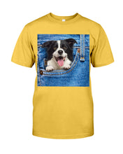 Load image into Gallery viewer, Border Collie In Denim Pocket Gift For Dog Lovers Guys Tee