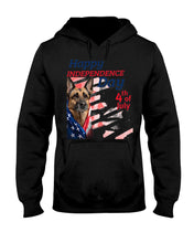Load image into Gallery viewer, German Shepherd Happy Independence Day 4th Of July Gift For Dog Lovers Hoodie
